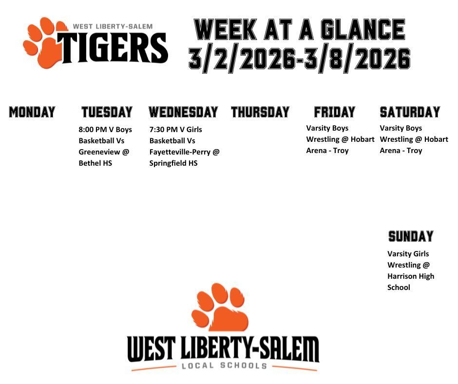 week at a glance
