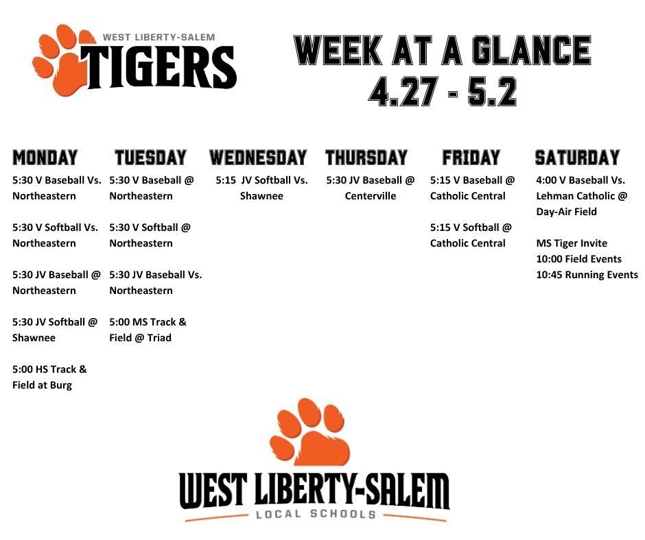 week at a glance