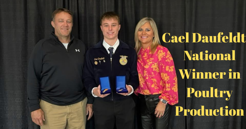 Cael Daufeldt National Winner in Poultry Production