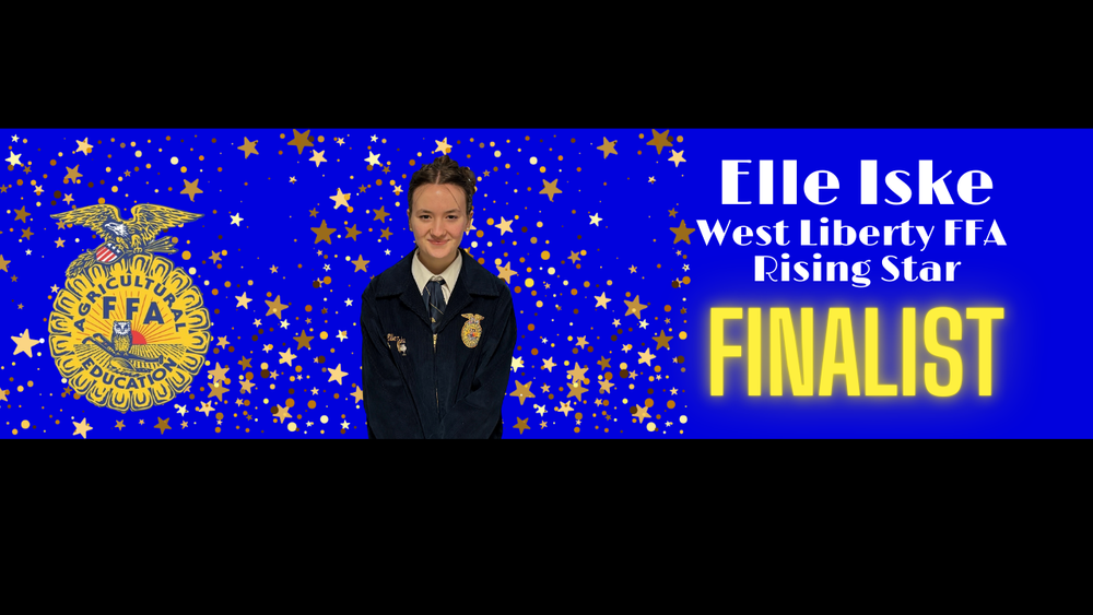 Elle Iske West Liberty FFA Rising Star Finalist