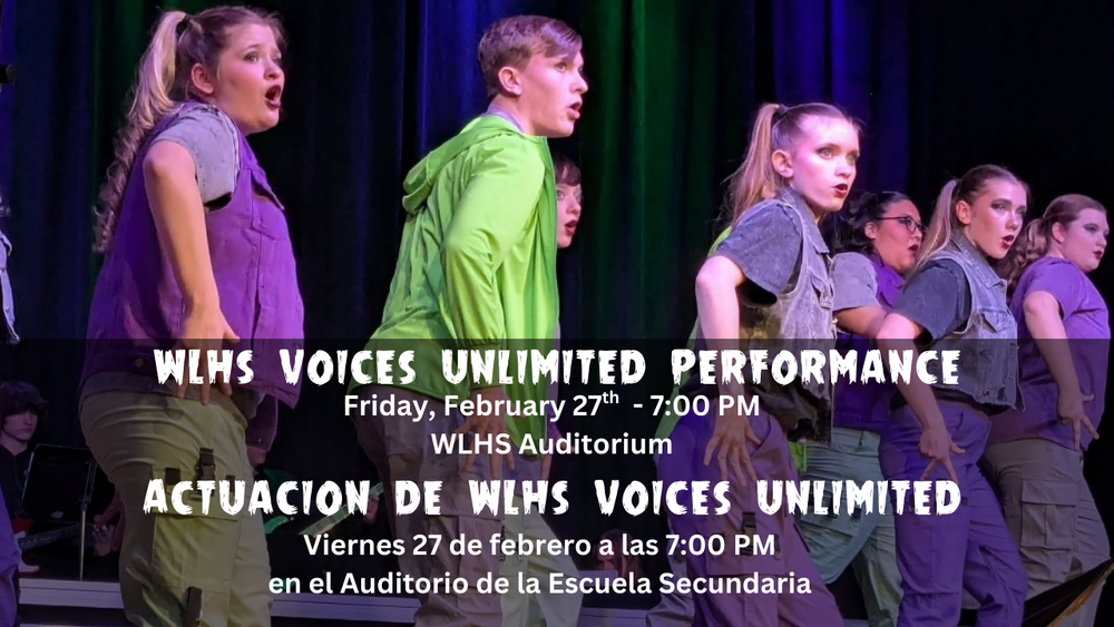 WLHS Voices Unlimited Performance - February 27th at 7:00 pm