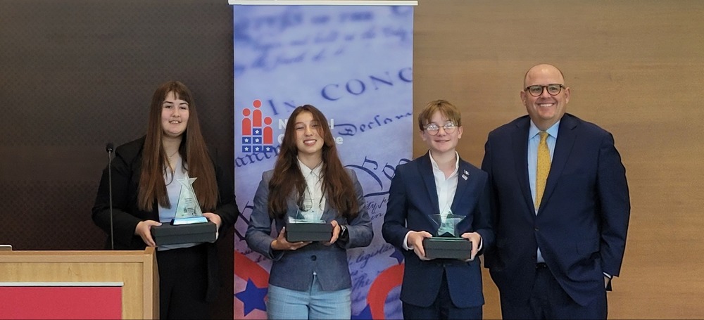 Georgia Clark Receives 1st Place at the National Civics Bee from the Iowa Chamber Alliance