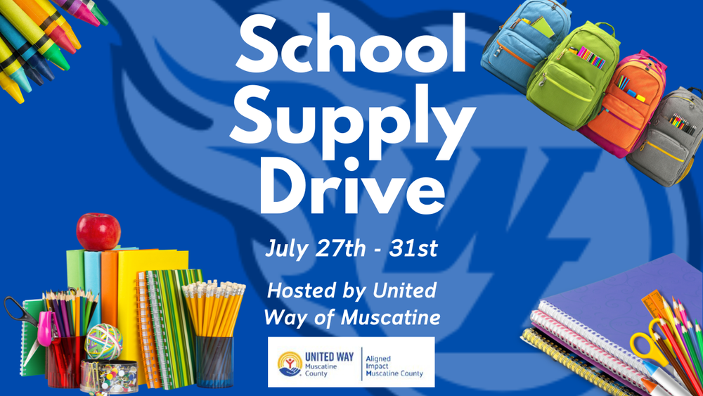 School Supply Drive 2026 - Hosted by United Way of Muscatine
