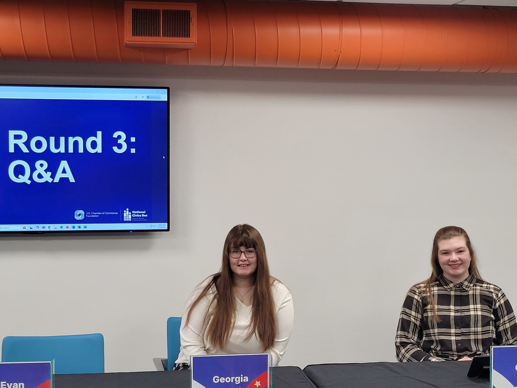 In the 2025 National Civics Bee held in Des Moines, Olivia DeShazo placed 4th and Georgia Clark placed 1st! Both girls were given free tablets, and Georgia was awarded $500. Georgia will go on to the next round in August to compete against 11 other finalists for $1000 and the chance to go to to Washington D.C.