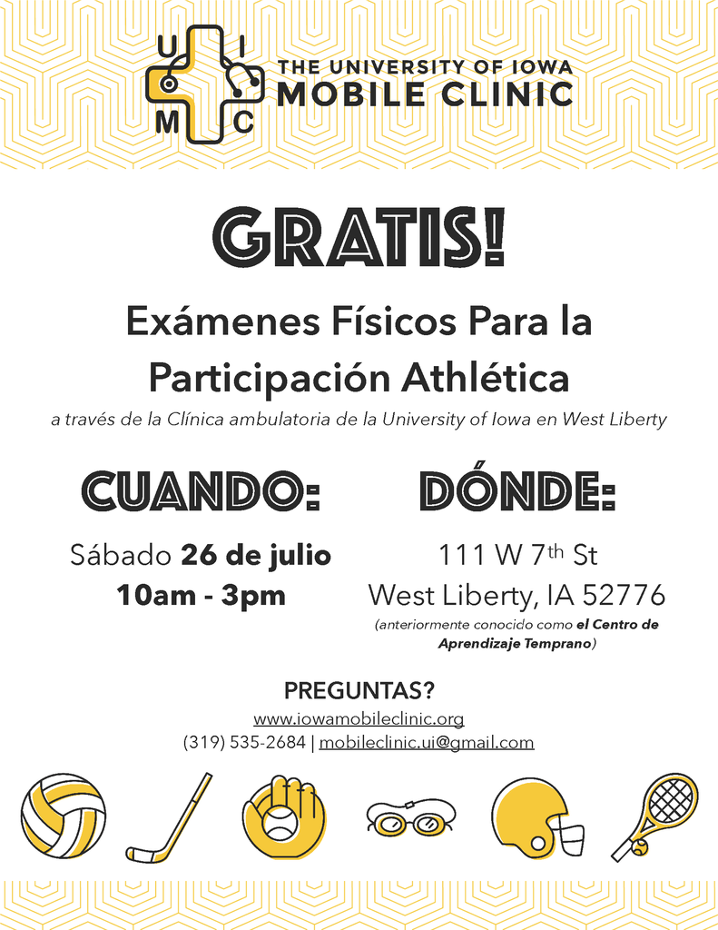 26 de julio de 2025 Folleto de la Clínica Móvil de Regreso a Clases