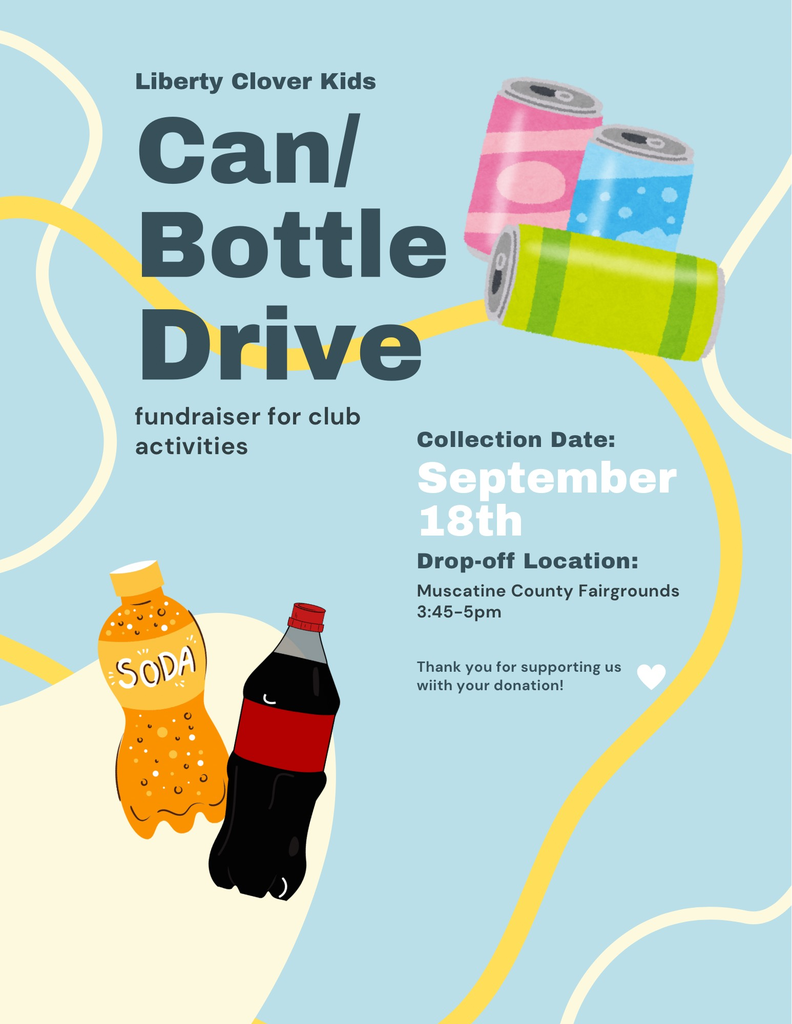 Liberty Clover Kids Can/Bottle Drive Flyer