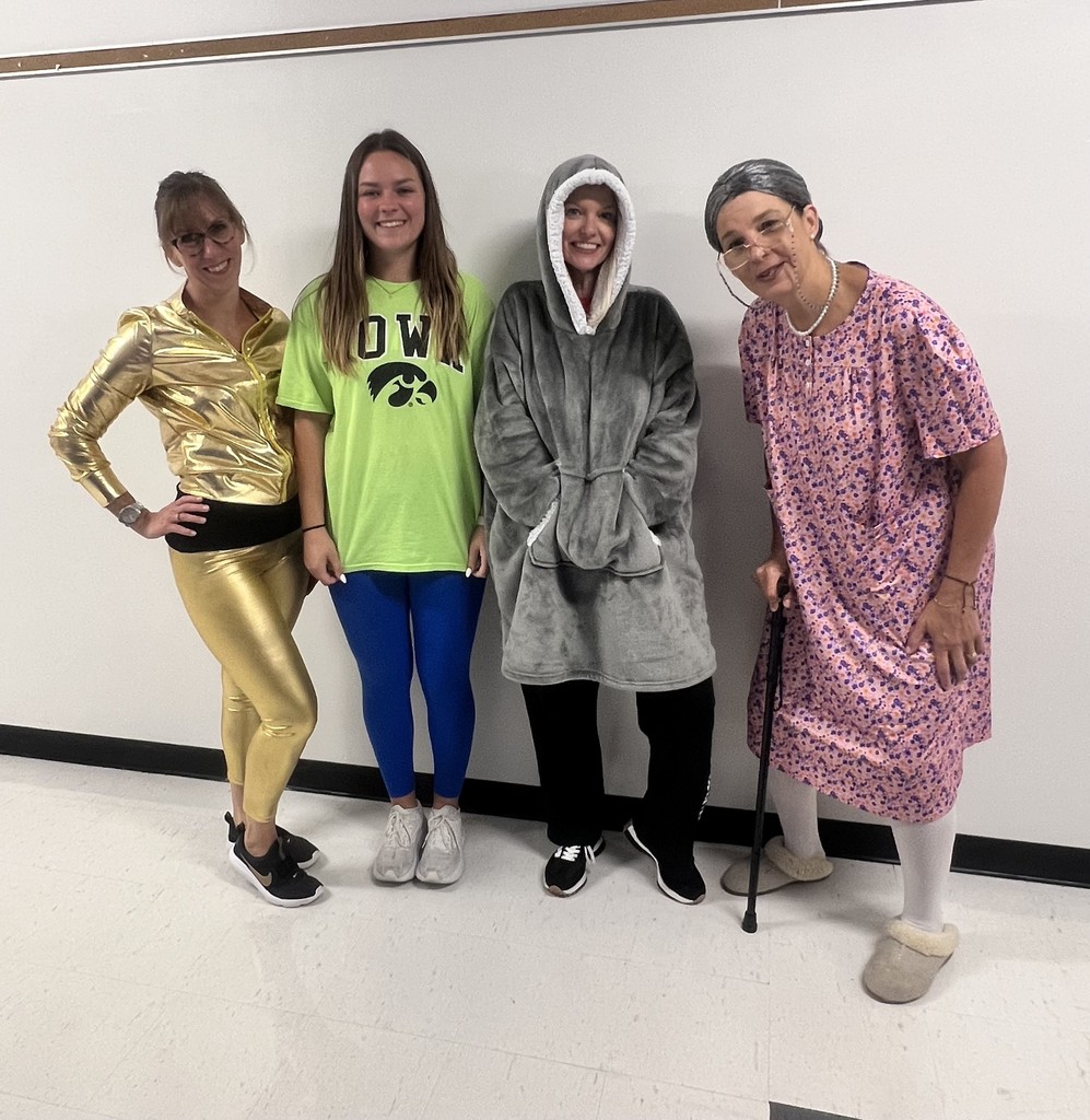 Middle school homecoming dress up day 1: Rhyme without reason! Everyone did great!