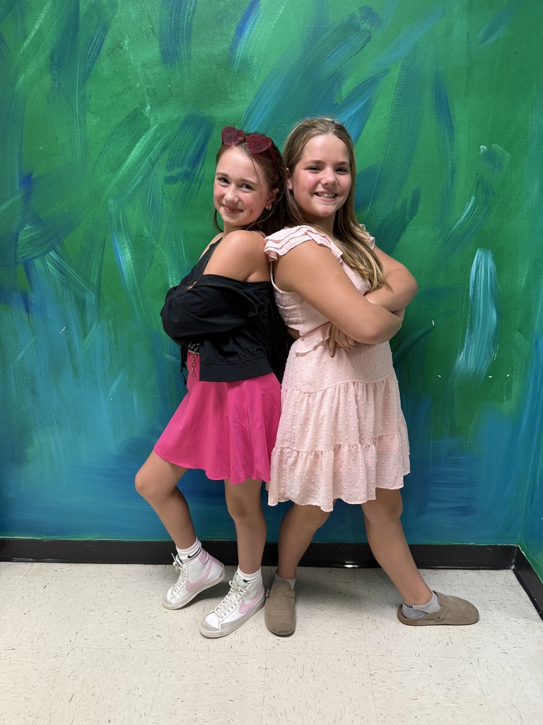 Middle school homecoming dress up day 1: Rhyme without reason! Everyone did great!