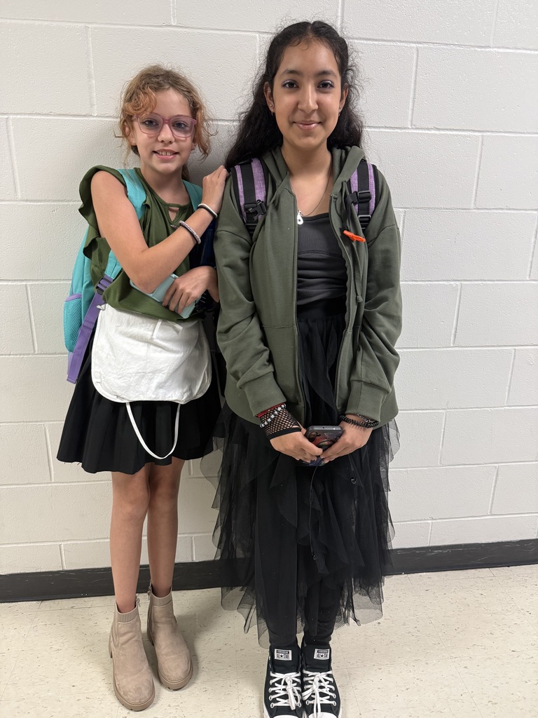 Middle school homecoming dress up day 1: Rhyme without reason! Everyone did great!