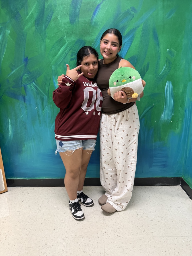 Middle school homecoming dress up day 1: Rhyme without reason! Everyone did great!