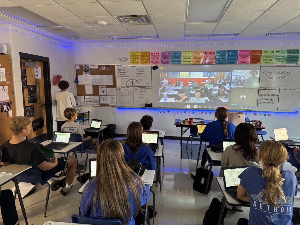 8th grade algebra students participated in a Mystery Meet on Friday! They found that the class was from Rochester, Minnesota!