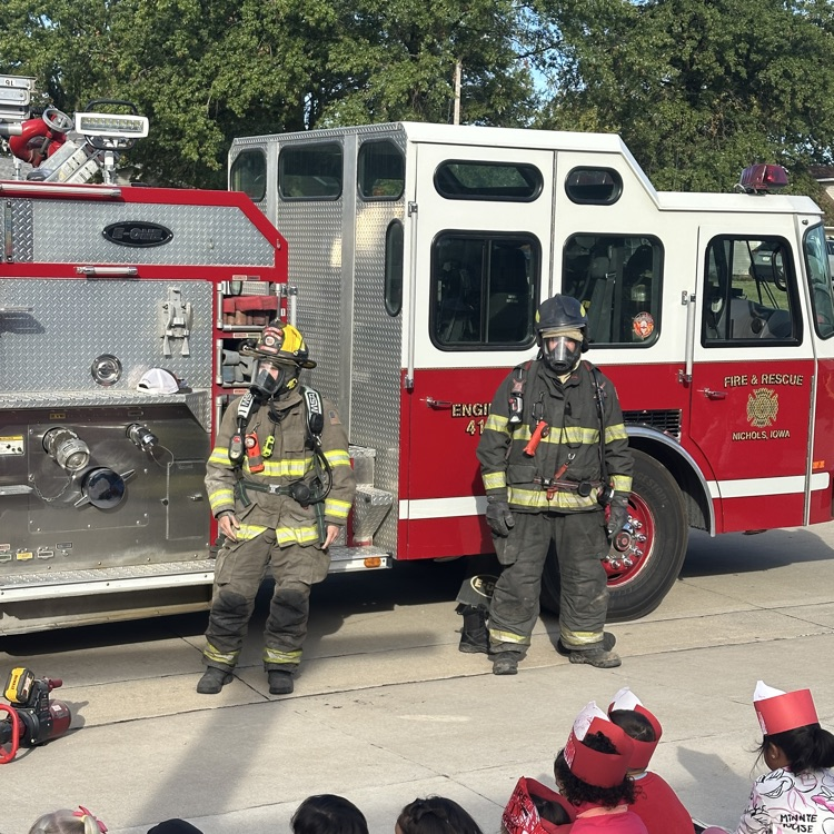 fire fighters in all their protective gear are not scary