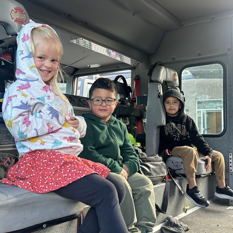 checking out what’s inside a fire truck
