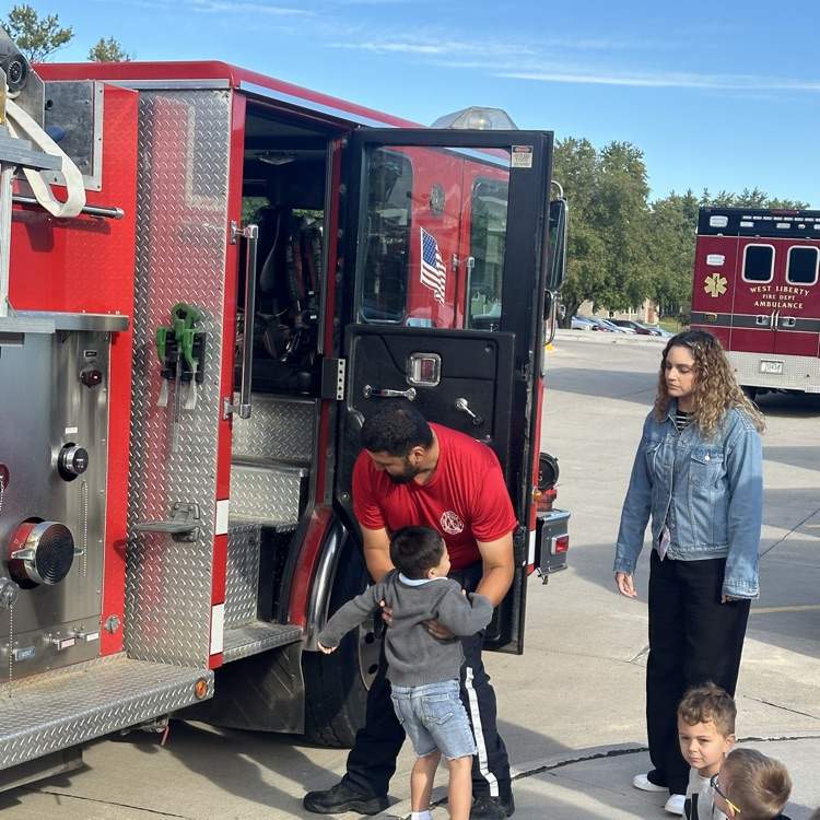 West Liberty and Nichols Fire Departments visited the ELC this morning! They brought 4 trucks and instructed the students on fire safety. 🚒 We especially enjoyed watching water be sprayed from the fire engine! Thanks again FD! 🧯🔥