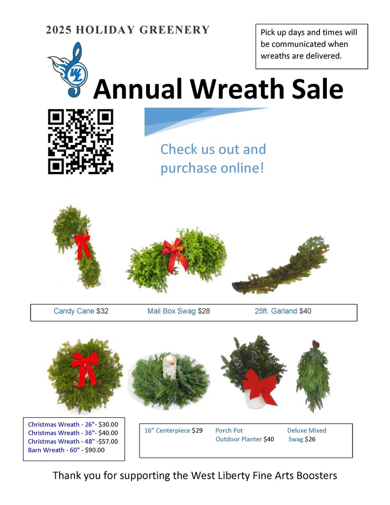 Fine Arts Boosters Wreath Sale