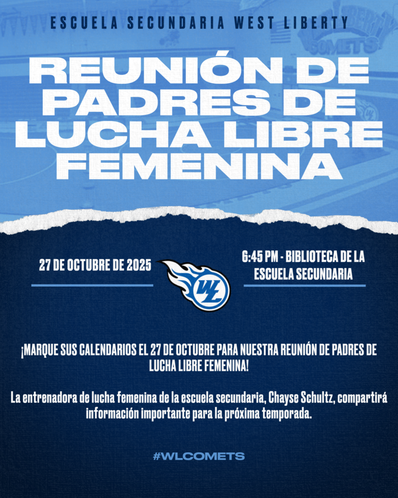 October 27th, 2025 Girls Wrestling Parent Meeting Spanish