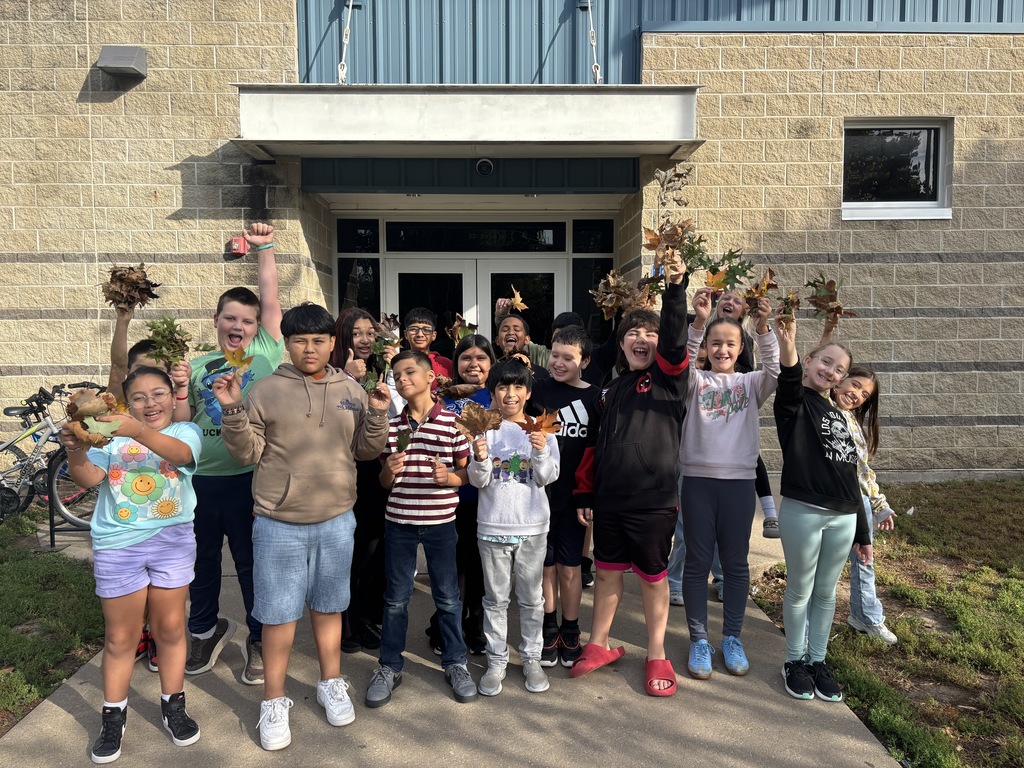 5th grade science leaf walk! Ms. McIntosh's class examined and classified them.