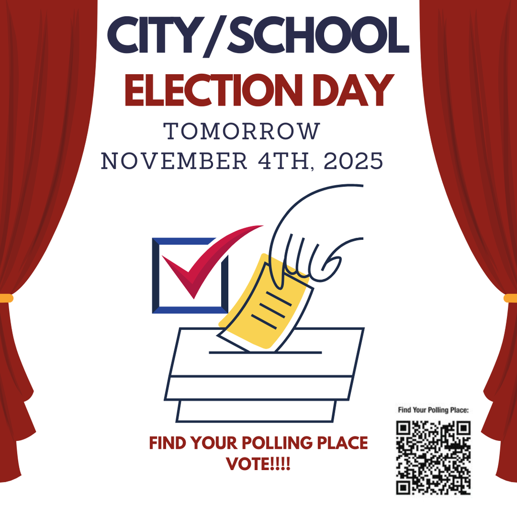 City School Election Day, November 4th 2025 - Find your Polling place QR code