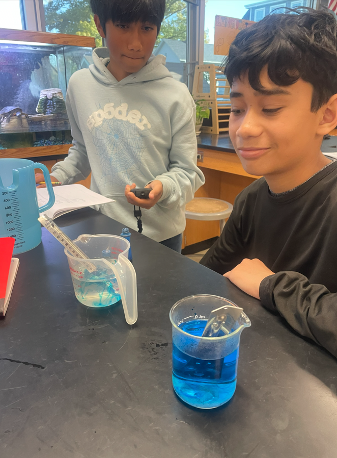 8th graders working on their weather unit introduction!