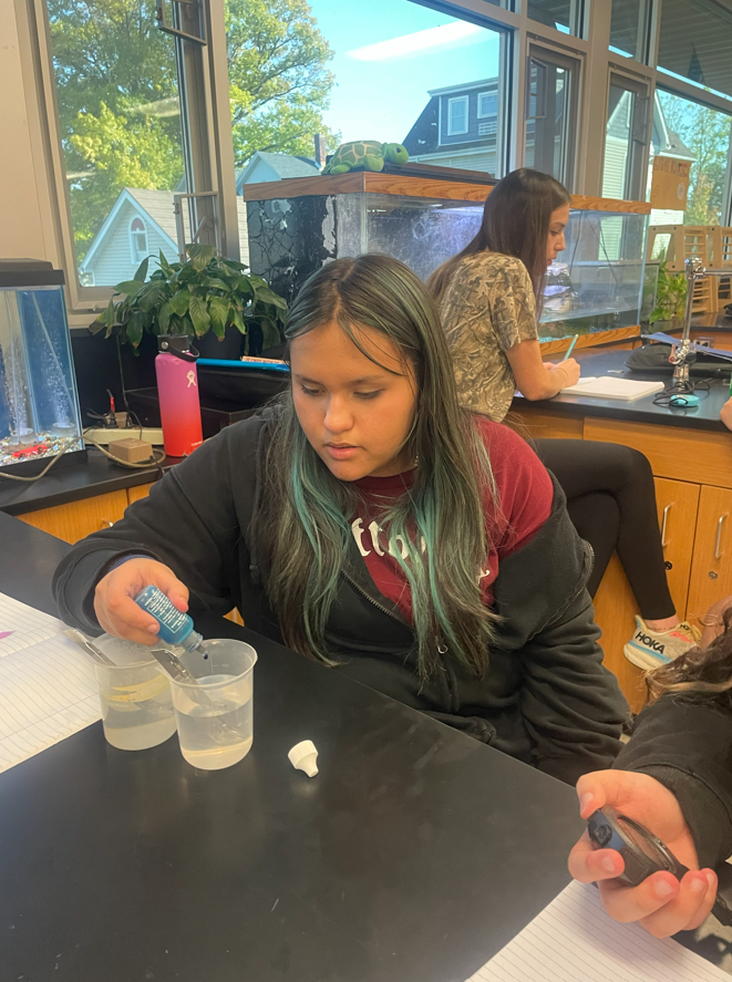 8th graders working on their weather unit introduction!