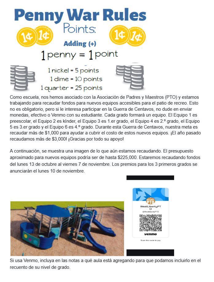 Penny War Rules Spanish Flyer