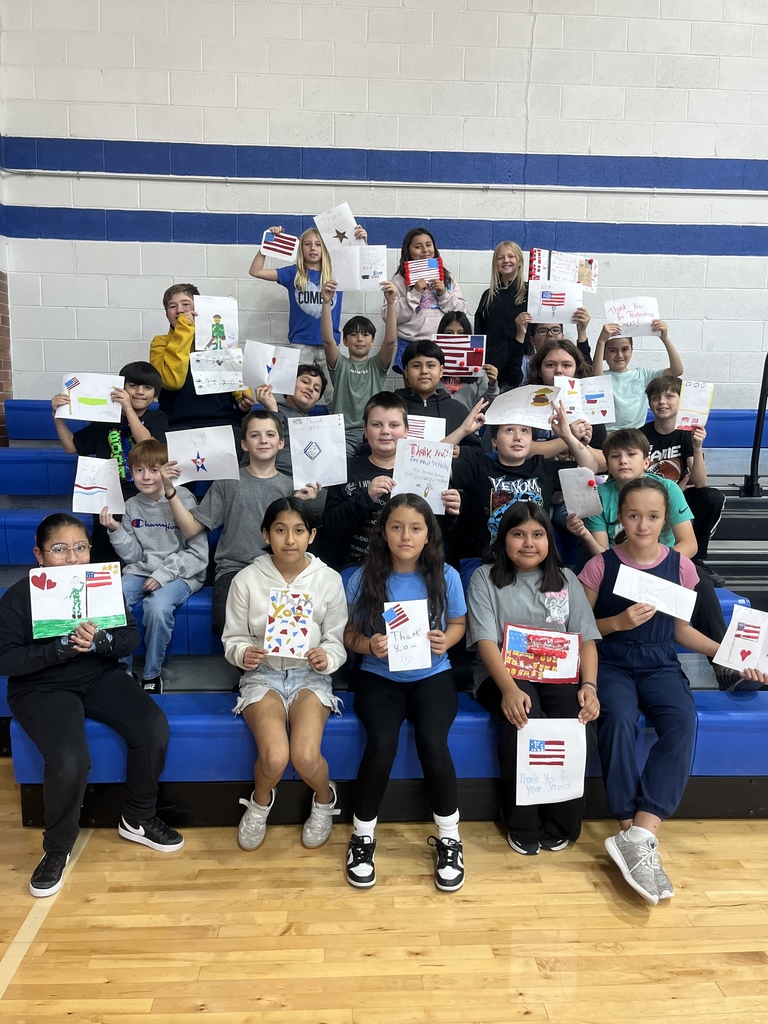 Happy Veteran's Day! Mr. Swearingen, Ms. Morrison, and Mrs. Blick's Wellness classes worked on a community service project by making cards to be handed out to Veteran's at the American Legion Post 509 building!