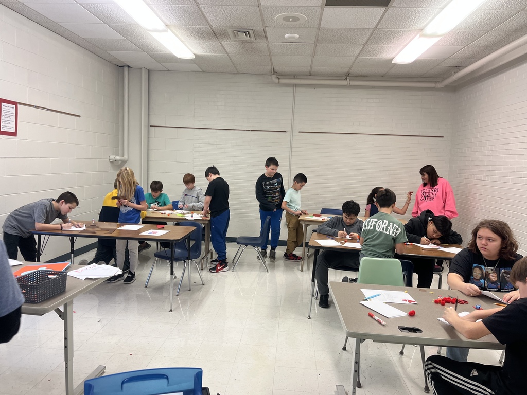 Happy Veteran's Day! Mr. Swearingen, Ms. Morrison, and Mrs. Blick's Wellness classes worked on a community service project by making cards to be handed out to Veteran's at the American Legion Post 509 building!