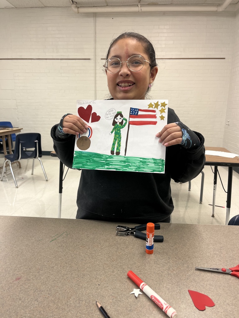 Happy Veteran's Day! Mr. Swearingen, Ms. Morrison, and Mrs. Blick's Wellness classes worked on a community service project by making cards to be handed out to Veteran's at the American Legion Post 509 building!