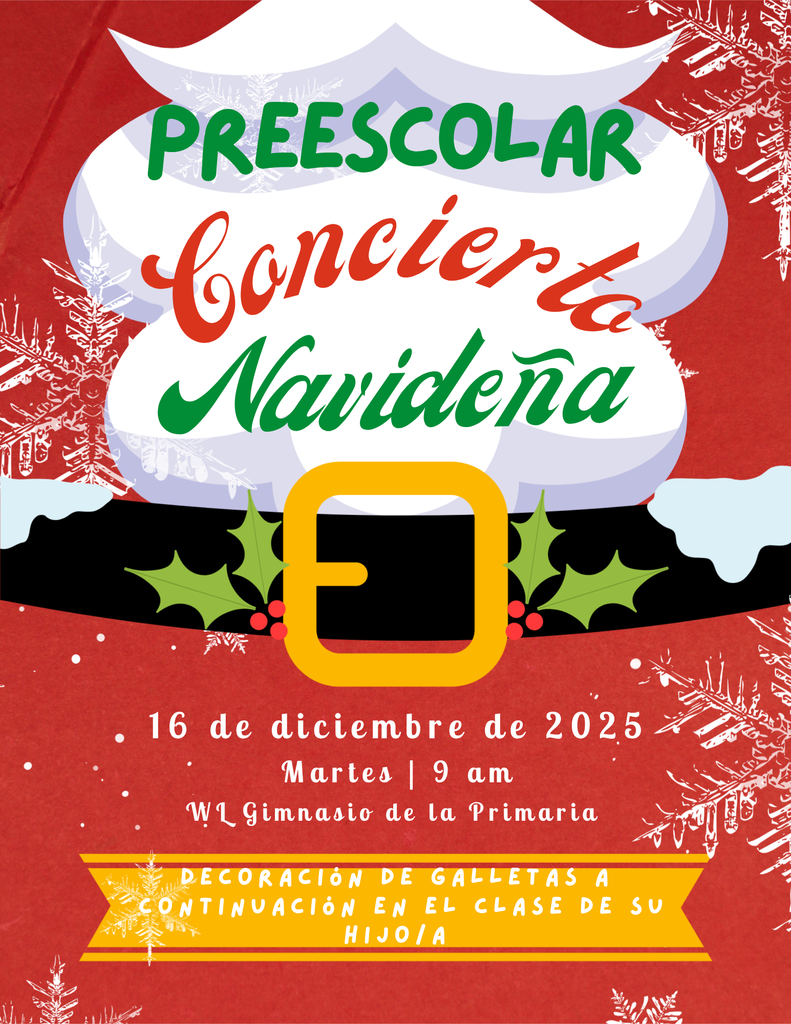 2025 Preschool Christmas Concert Spanish
