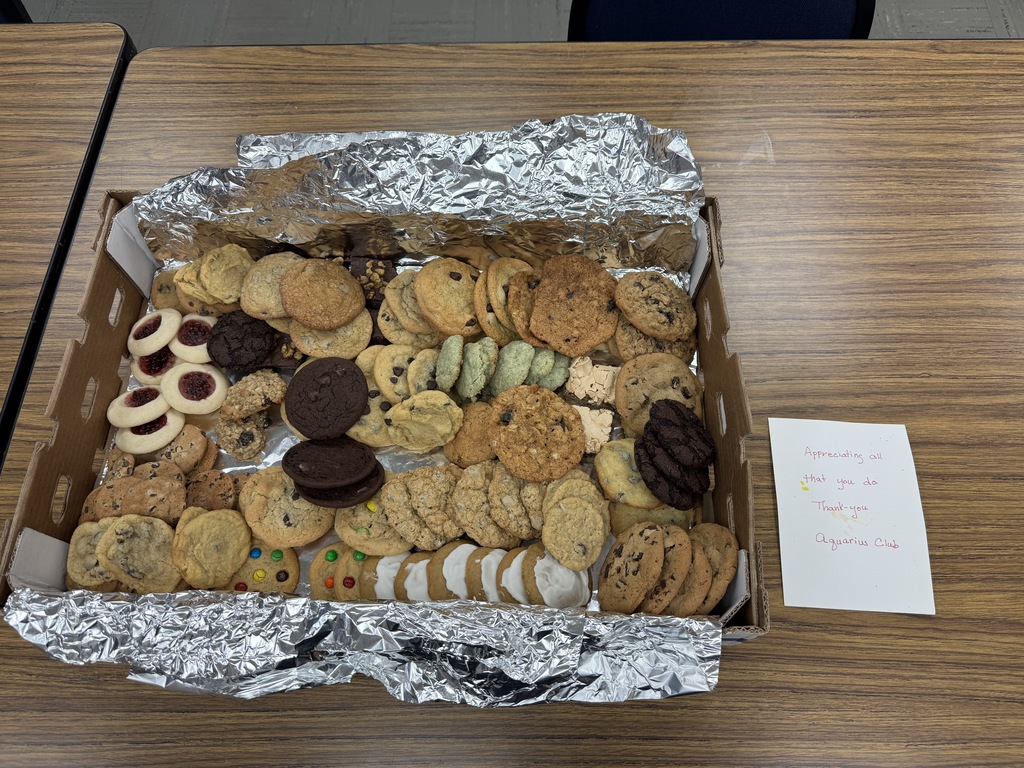 It was indeed a Happy Friday at WLMS! Thank you to the Aquarius Club for the *sweet* surprise!