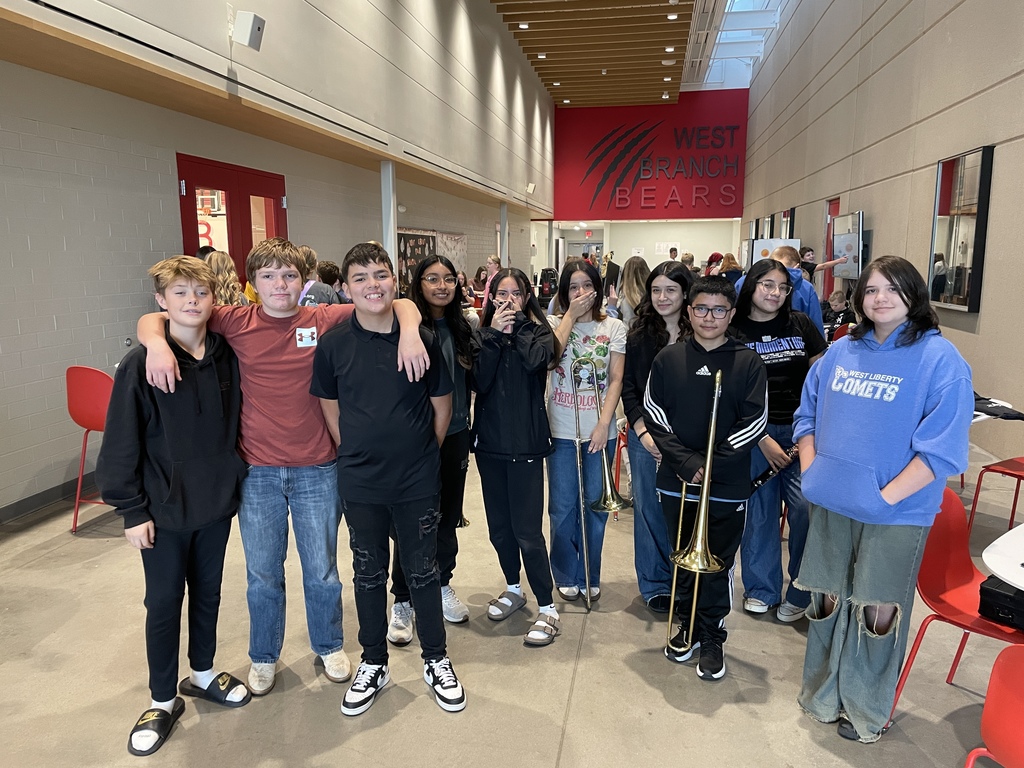 Middle school band students attended RVC Honor Band at West Branch on Thursday! Well done, all!