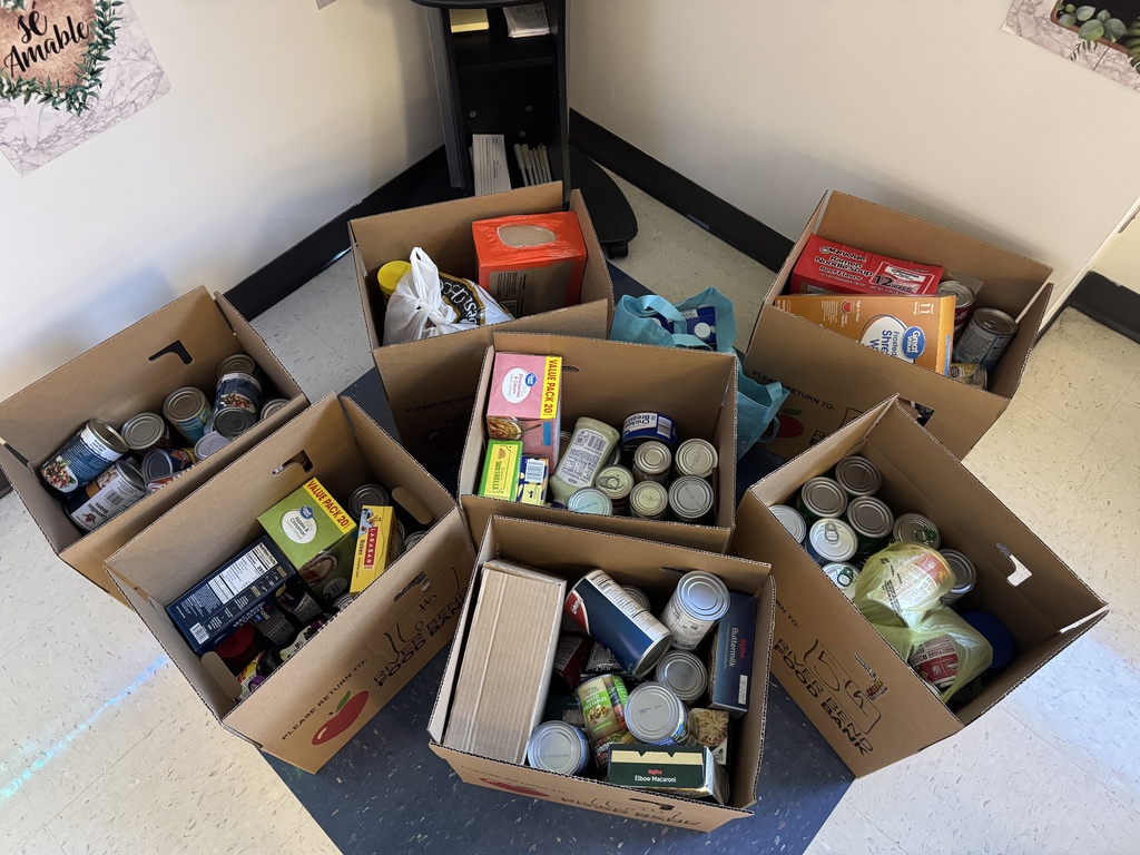 The middle school has had a GREAT first week collecting donations for our annual canned food drive! We have already surpassed the halfway point of our goal in just 5 days! Keep it up, Comets!