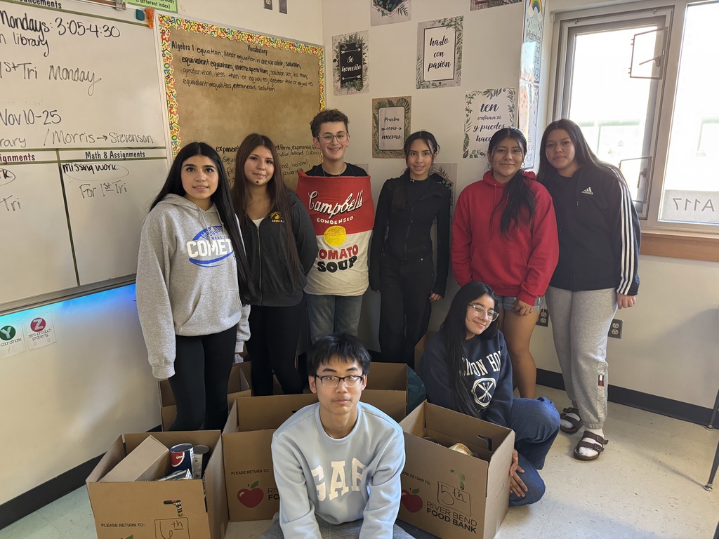 The middle school has had a GREAT first week collecting donations for our annual canned food drive! We have already surpassed the halfway point of our goal in just 5 days! Keep it up, Comets!