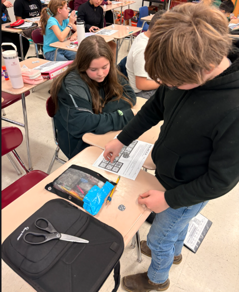 Mrs. Hart's 6th Grade World Cultures classes constructed their own dice and played each other in the oldest board game ever, The Royal Game of Ur invented by the Mesopotamians.