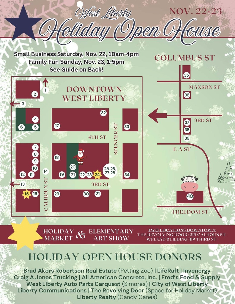Holiday Open House Map