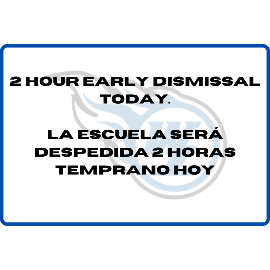 2 hr Early Dismissal - December 11, 2025