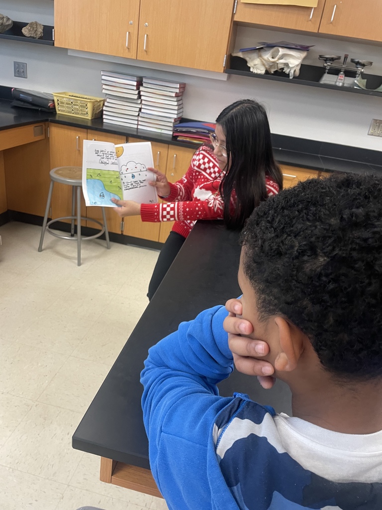 8th grade science students enjoyed reading their "I Am A Water Molecule" books to 5th and 6th graders this week!