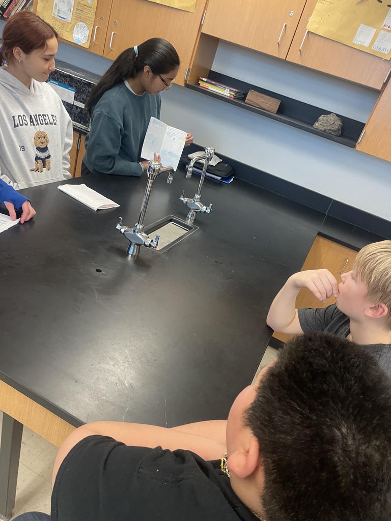 8th grade science students enjoyed reading their "I Am A Water Molecule" books to 5th and 6th graders this week!