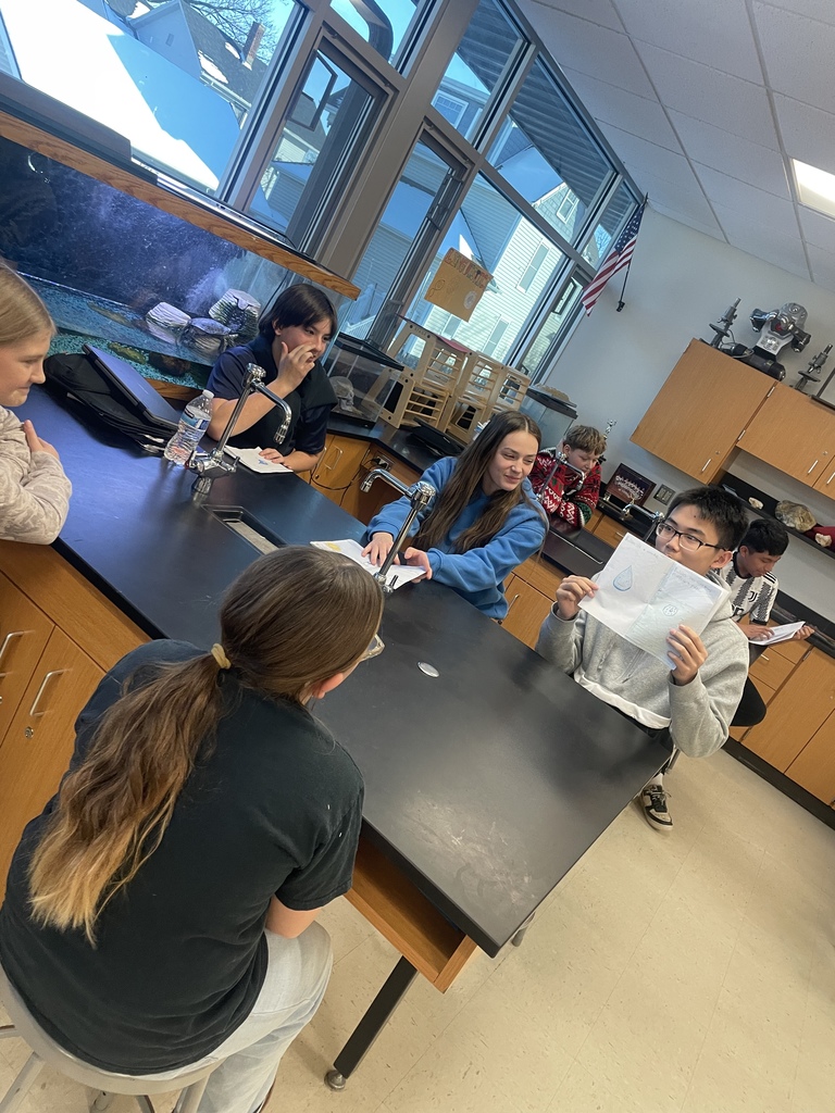 8th grade science students enjoyed reading their "I Am A Water Molecule" books to 5th and 6th graders this week!