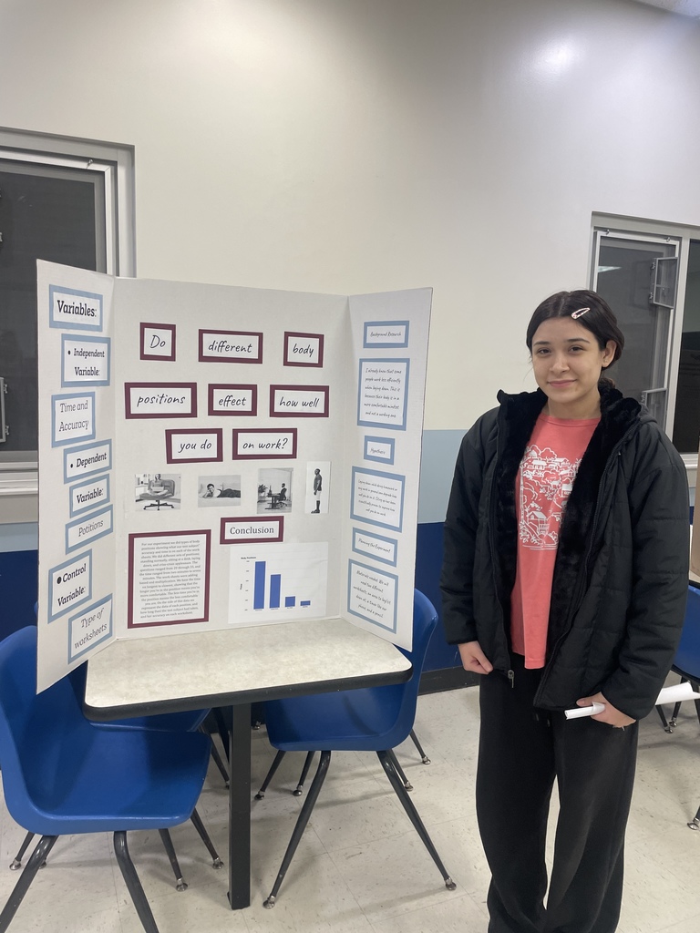 8th grade science fair was a huge success! Thank you to everyone who stopped by last Wednesday to view their hard work and scientific endeavors.