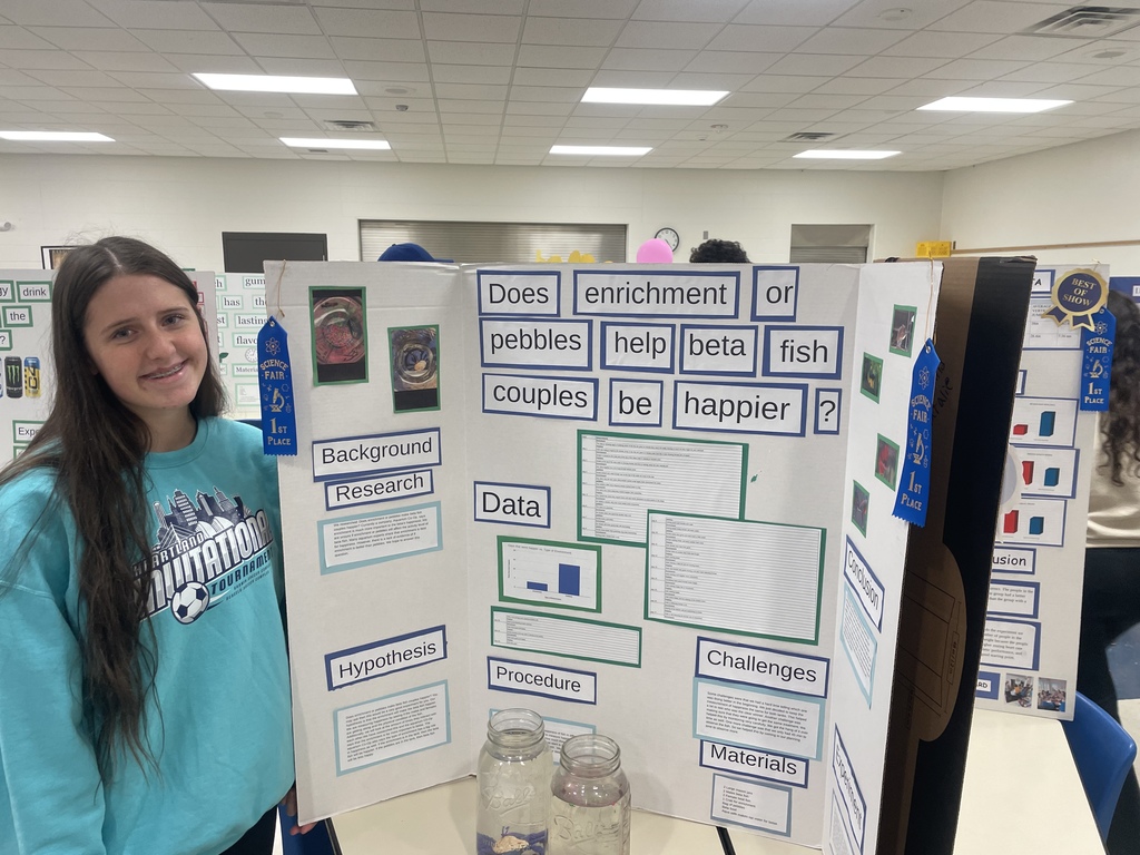 8th grade science fair was a huge success! Thank you to everyone who stopped by last Wednesday to view their hard work and scientific endeavors.