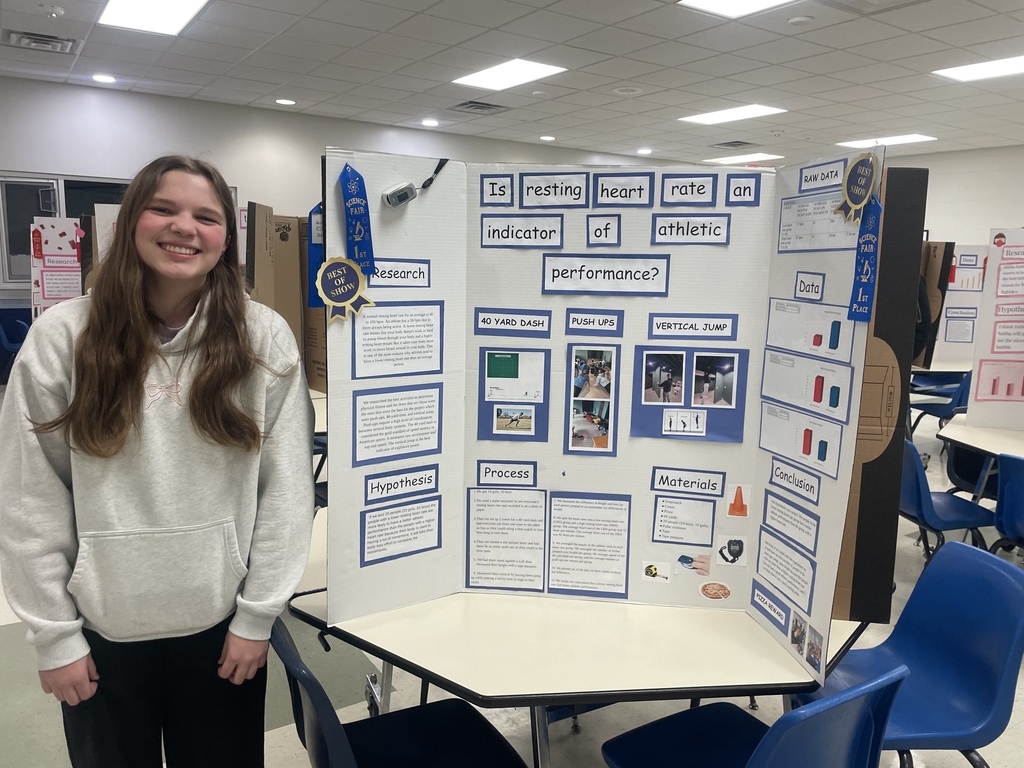 8th grade science fair was a huge success! Thank you to everyone who stopped by last Wednesday to view their hard work and scientific endeavors.