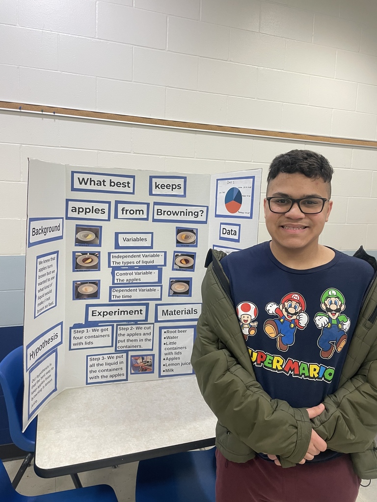 8th grade science fair was a huge success! Thank you to everyone who stopped by last Wednesday to view their hard work and scientific endeavors.