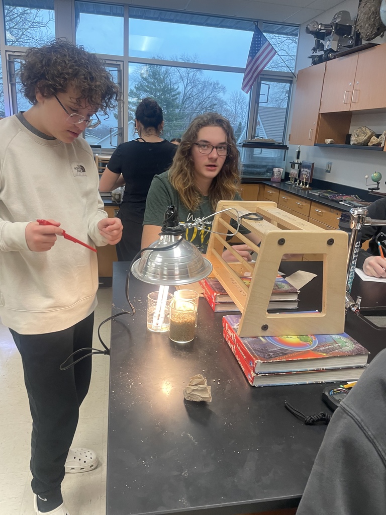 8th grade has skills! Science students are determining the specific heat of water and sand by measuring, observing, graphing, and analyzing data.