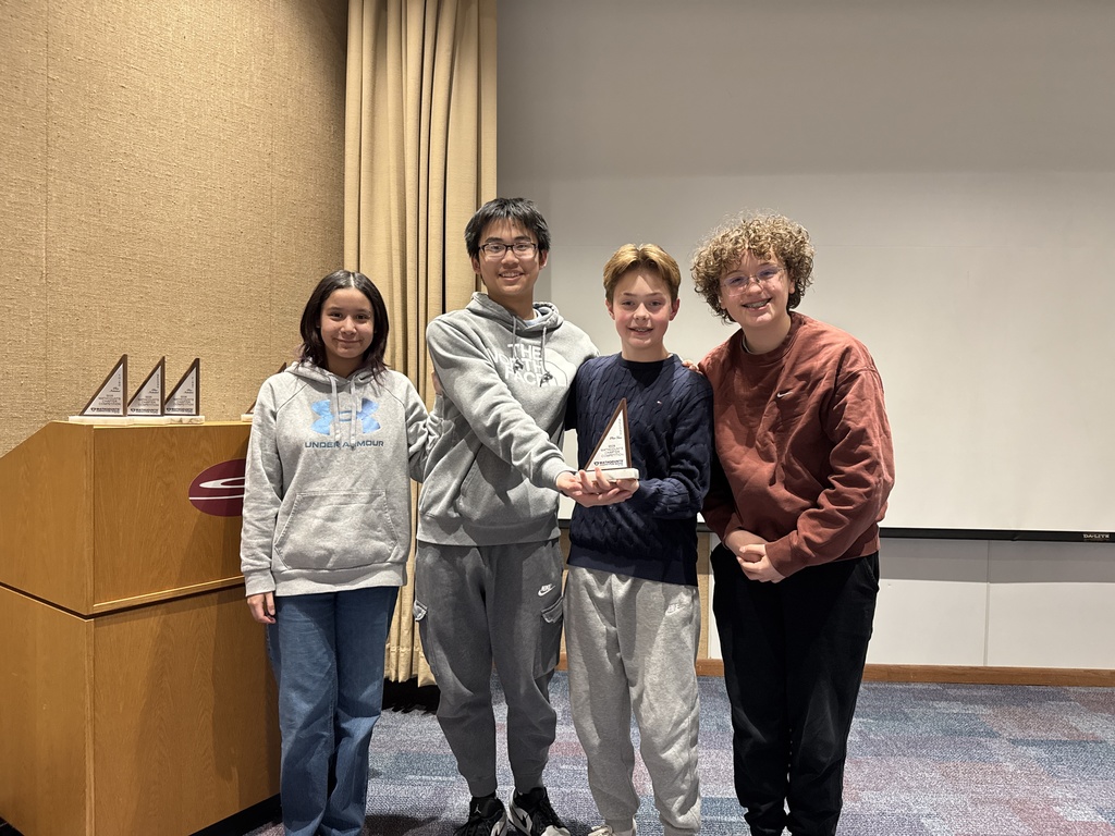 Congratulations to our 8th grade MathCounts team for placing 2nd in today's chapter competition as well as to Iver Dong, who will compete at the state level as an individual! Well done, all!