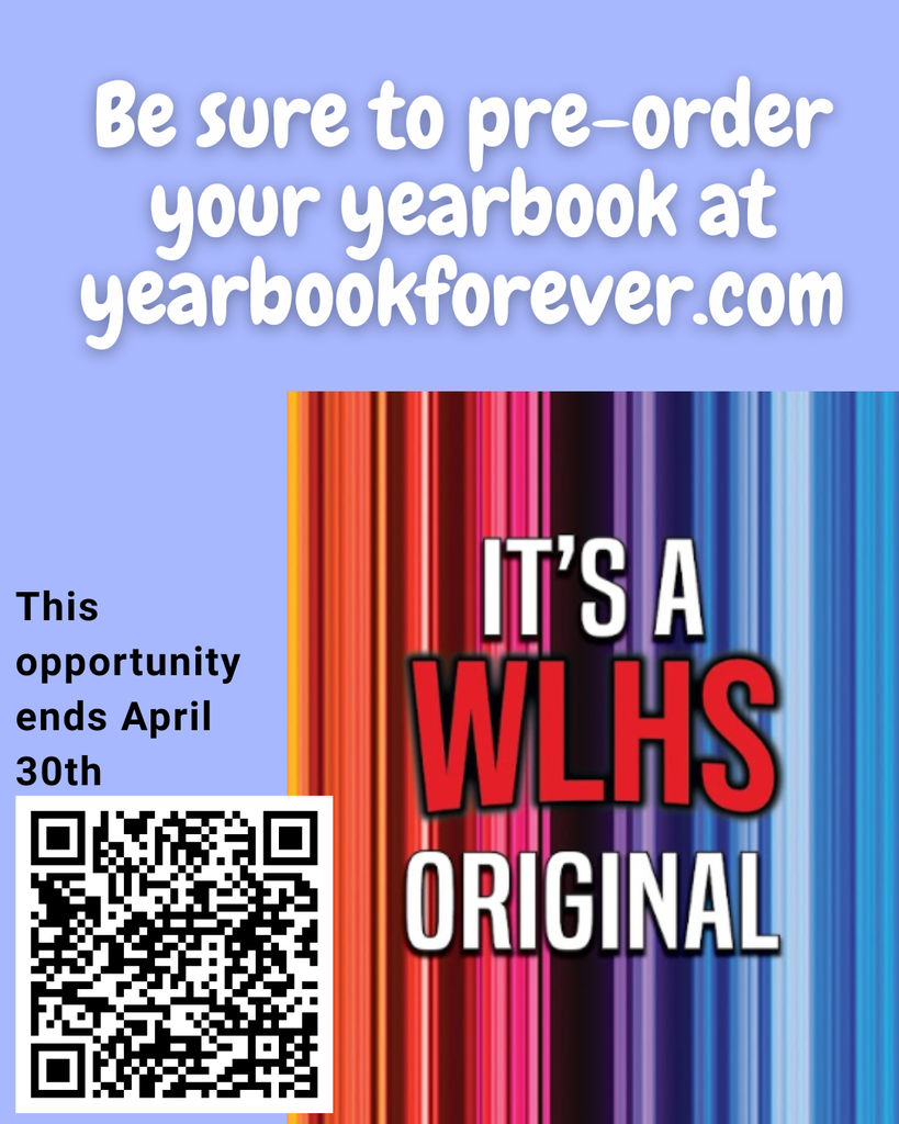 Be sure to pre-order your yearbook at yearbookforever.com.  This opportunity ends April 30th