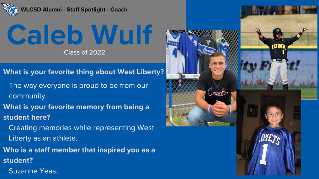Today's West Liberty Way Back Wednesday features Caleb Wulf, assistant baseball coach! #WLWBW