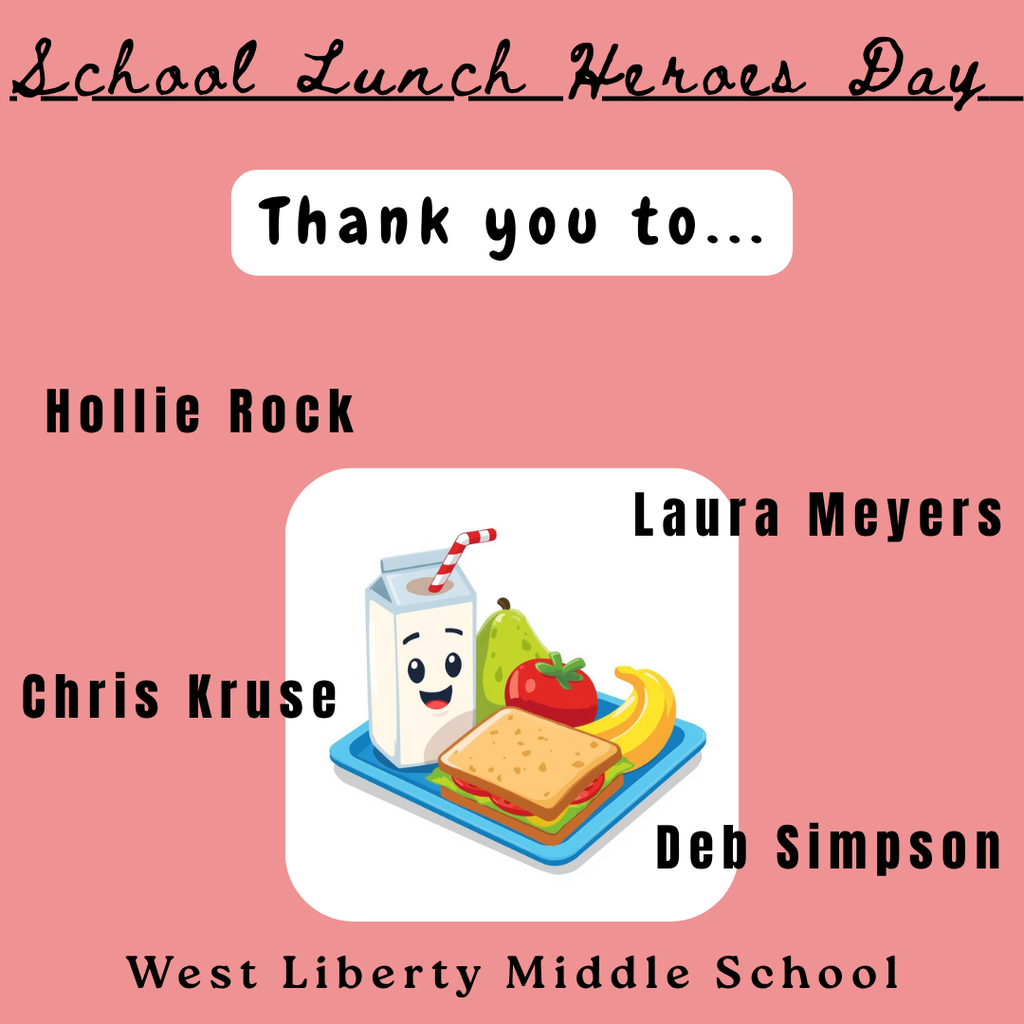 The middle school is so lucky to have our amazing school lunch staff each and every day! Thank you so much for all you do Hollie, Deb, Laura, and Chris!