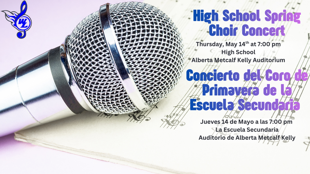 High School Spring Choir Concert - May 14th at 7:00 pm-High School Alberta Metcalf Kelly Auditorium