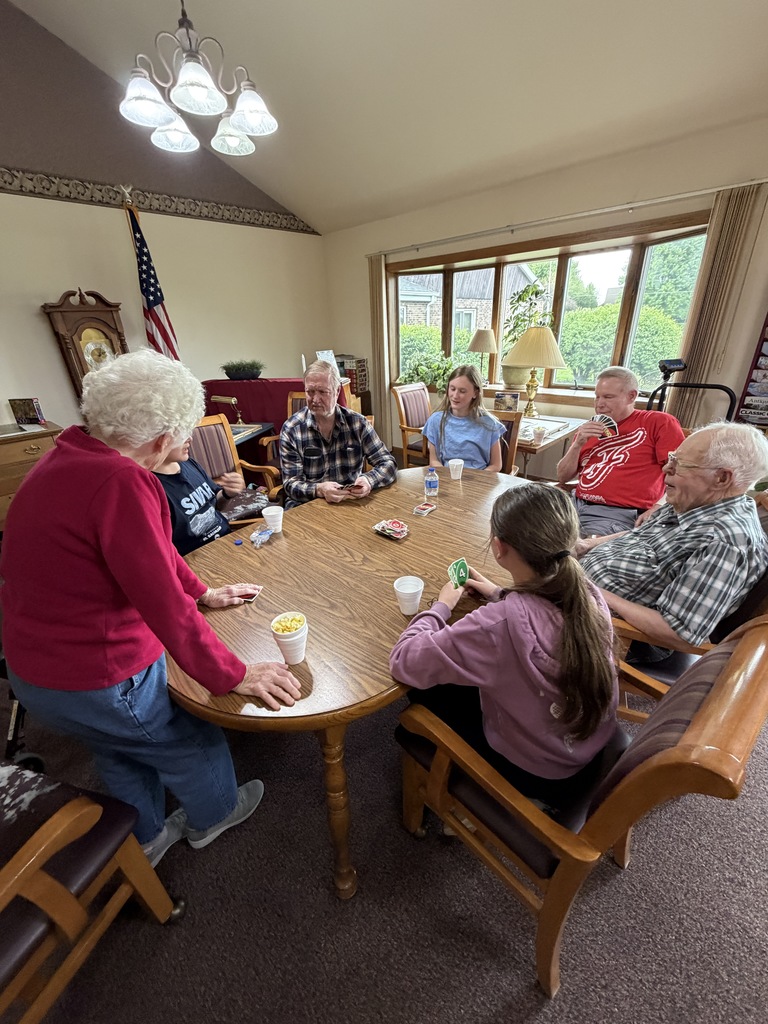Mrs. Henderson's TAG students visited Simpson Home Independent Living Facility, where students and residents had time for visiting and learning about each other, playing Uno, and enjoying good company! 